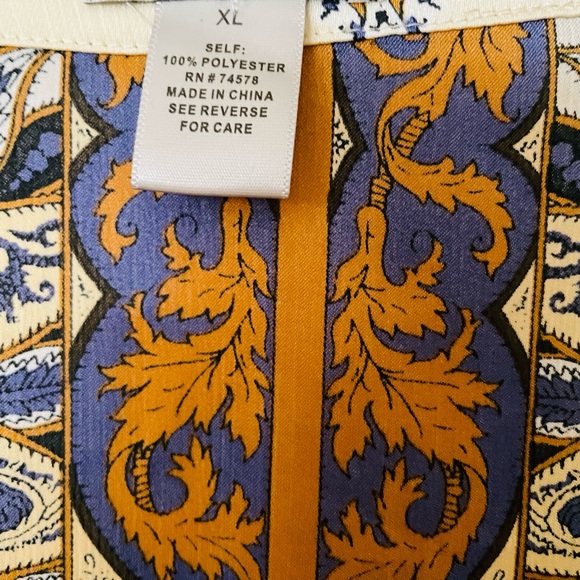 Cache Cream and Blue Paisley Blouse - Picture 5 of 5